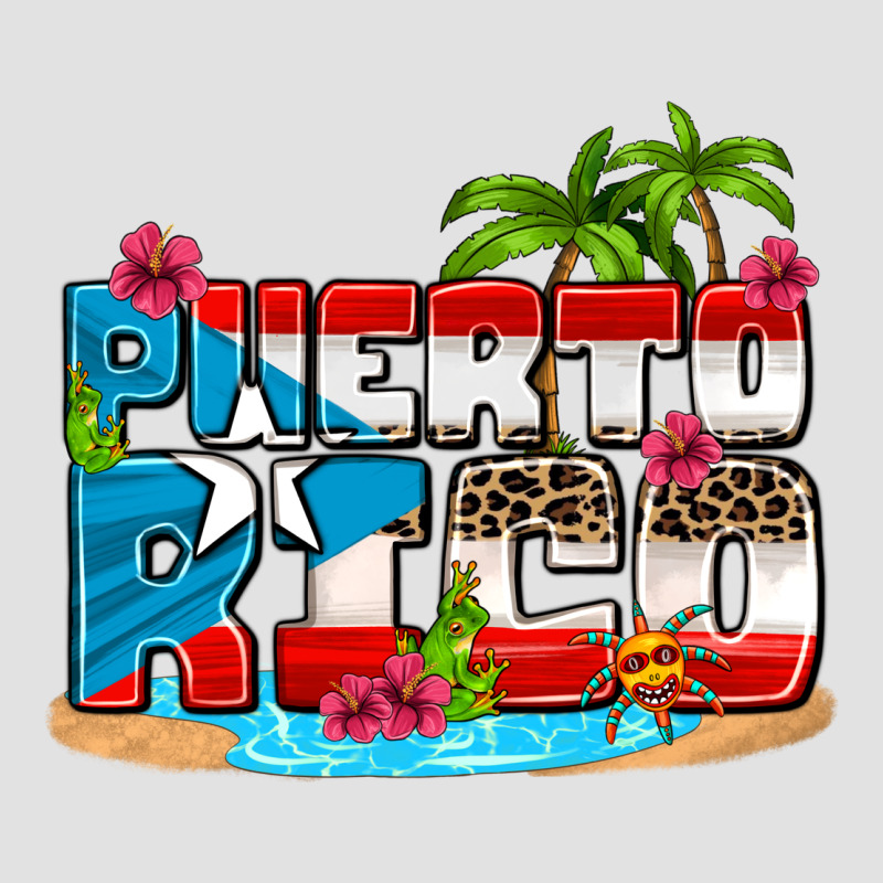 Puerto Rico And Flowers With Frog Premium Hoodie by AdoDesignShop | Teevron