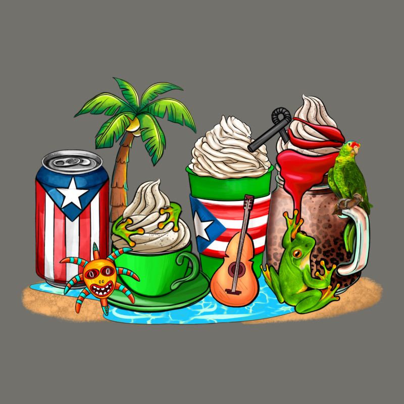 Puerto Rico Coffee Cups Premium Hoodie by AdoDesignShop | Teevron