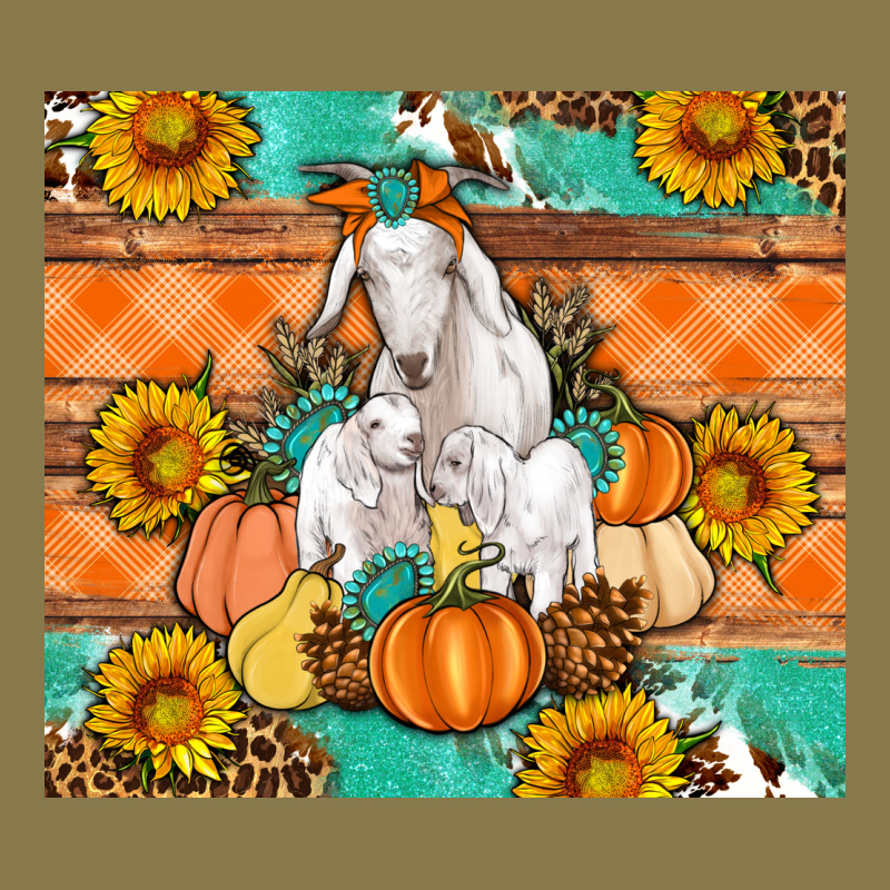 Goat Family Fall Pumpkins Gemstone Premium Hoodie by Artiststas | Teevron