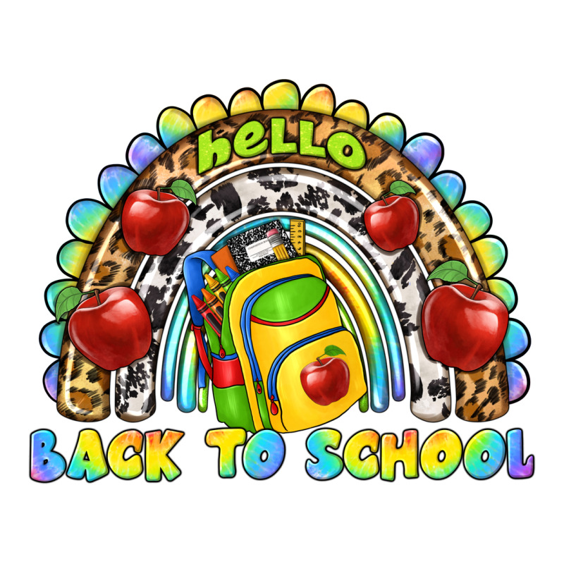 Hello Back To School Rainbow Premium Sweatshirt by texasbilliewilder | Teevron