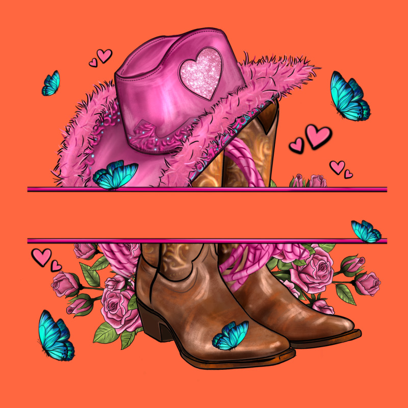 Pink Cowgirl Hat And Roses Premium Hoodie by AdoDesignShop | Teevron