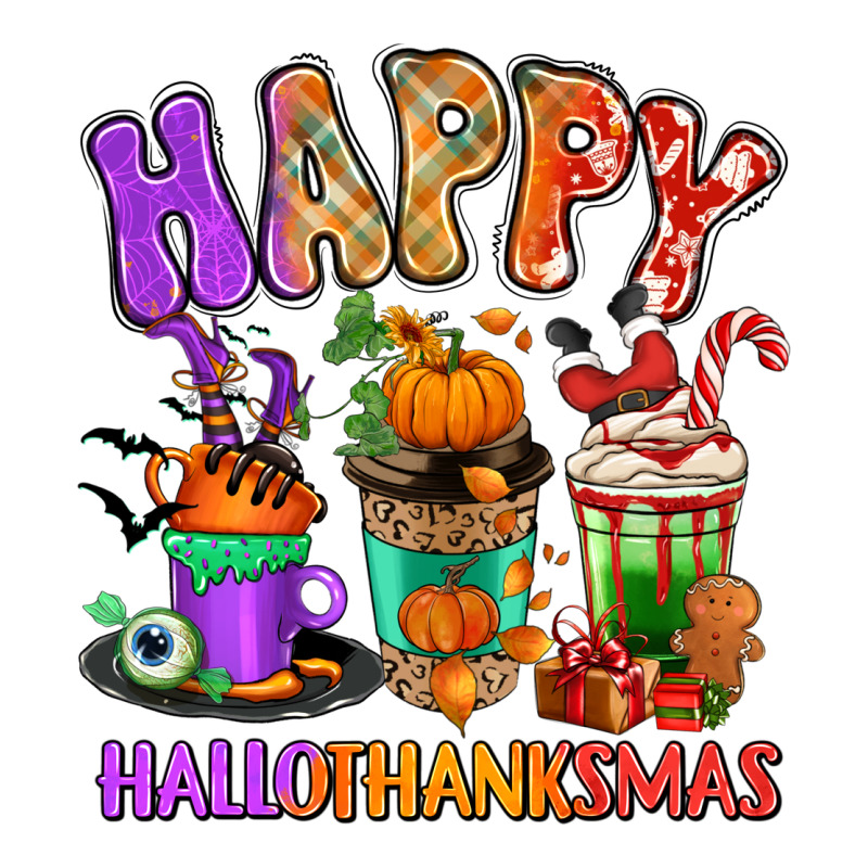 Happy Hallothanksmas Coffee Cups Heavyweight Hoodie by RanaPortraitStore | Teevron
