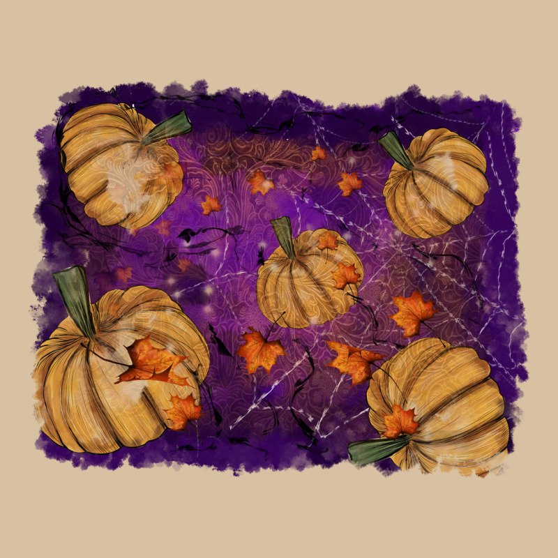 Halloween Pumpkin Cobweb Background Heavyweight Hoodie by RanaPortraitStore | Teevron