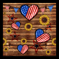 4th Of July Hearts Seamless Pattern Urban Hoodie | Teevron