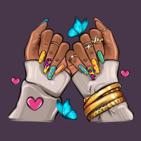 Afro Woman Nail Art Heavyweight Hoodie | Teevron