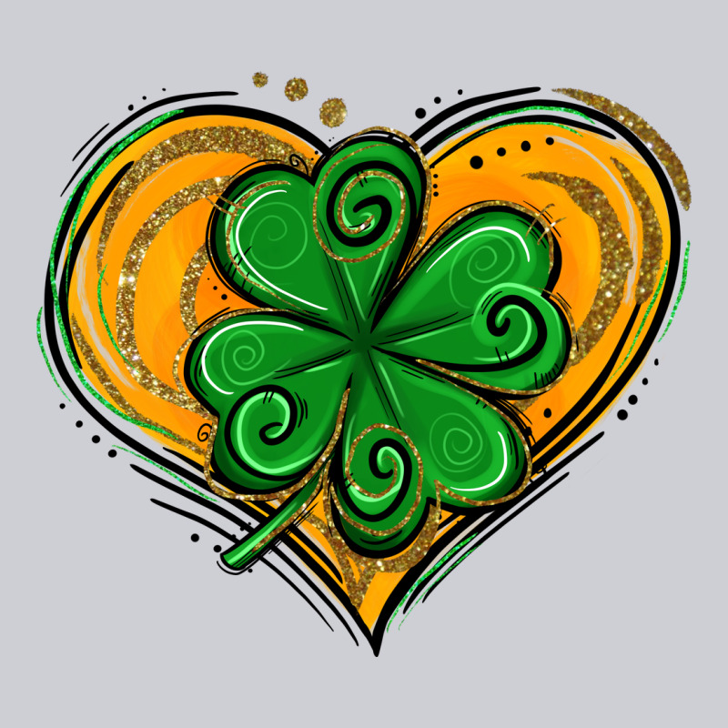 St. Patrick's Day Heart With Shamrock Urban Hoodie by Jasminsmagicworld | Teevron