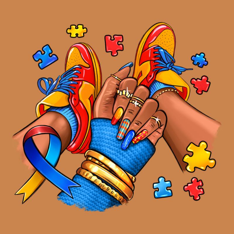 Autism Afro Girl Sneakers Heavyweight Hoodie by RanaPortraitStore | Teevron