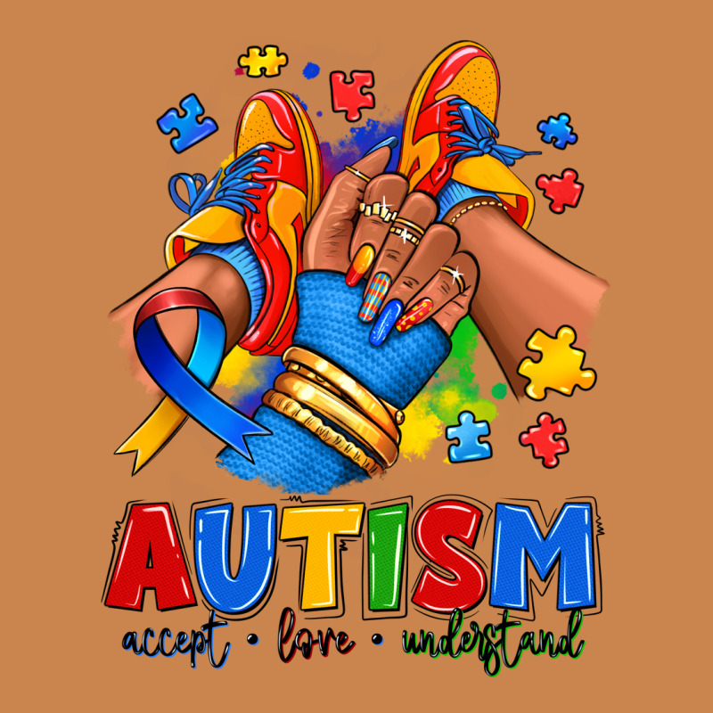 Autism Accept Love Understand Afro Girl Sneakers Heavyweight Hoodie by RanaPortraitStore | Teevron