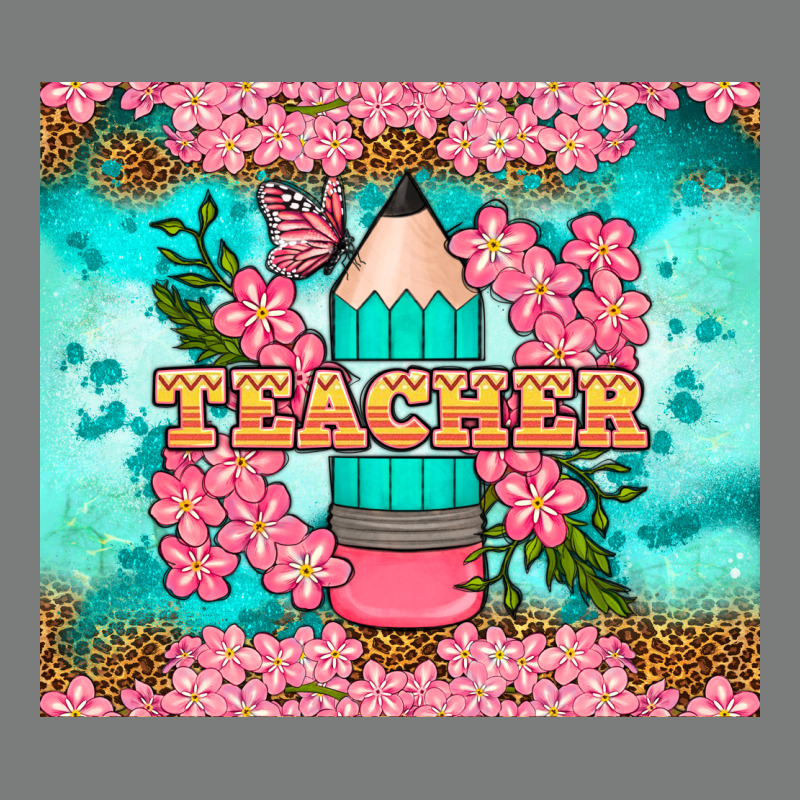 Teacher Floral Pencil Tumbler Premium Hoodie by BundleAndBundleShop | Teevron
