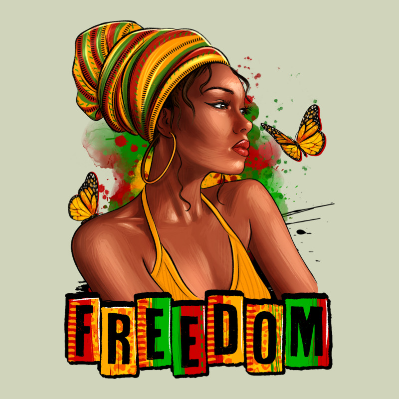 Juneteenth Freedom Afro Woman Heavyweight Hoodie by RanaPortraitStore | Teevron