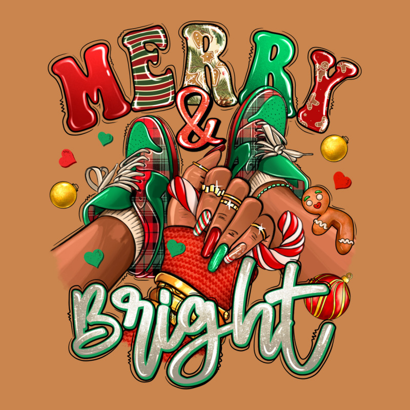 Merry And Bright Black Girl Sneakers Heavyweight Hoodie by RanaPortraitStore | Teevron