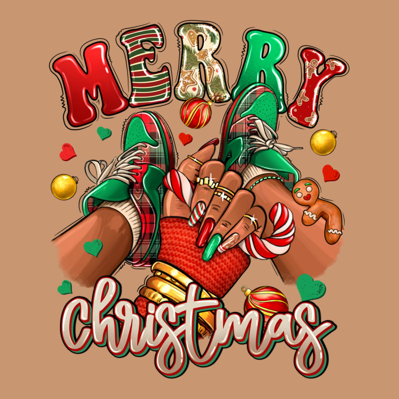 Merry Christmas Black Girl Sneakers Heavyweight Hoodie by RanaPortraitStore | Teevron
