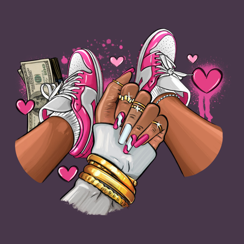 Pink And White Sneaker Girl Heavyweight Hoodie by RanaPortraitStore | Teevron