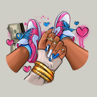 Pink And Blue Sneaker Girl Heavyweight Hoodie | Teevron