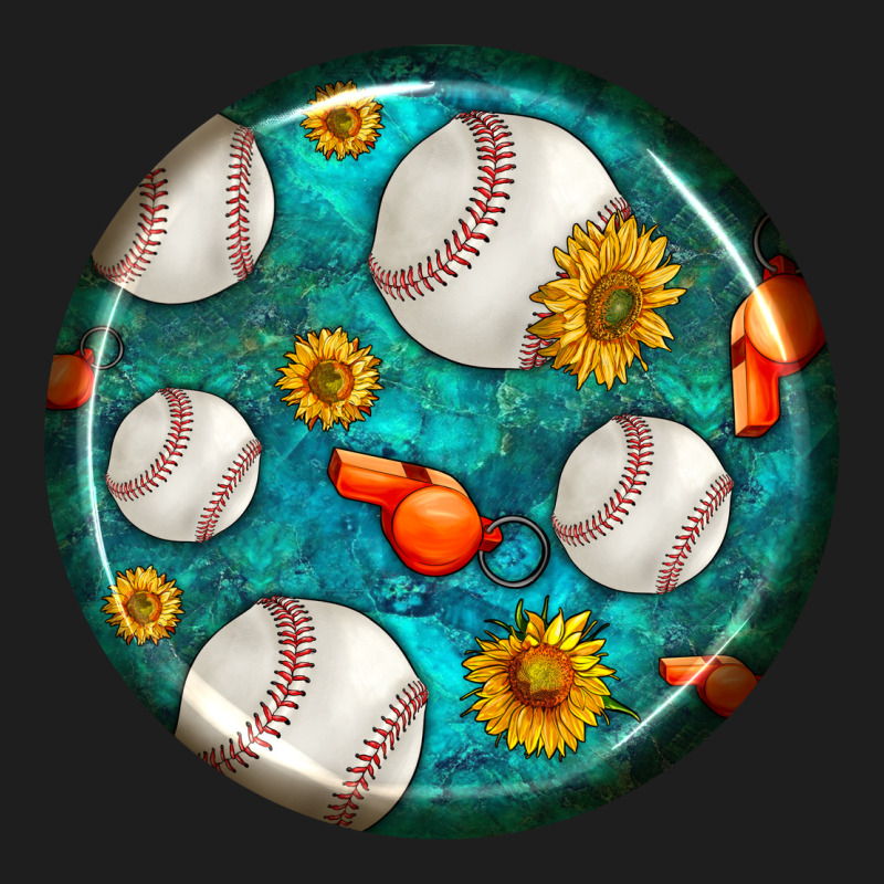 Baseball With Sunflower Round Earrings Classic Tee by BundleAndBundleShop | Teevron
