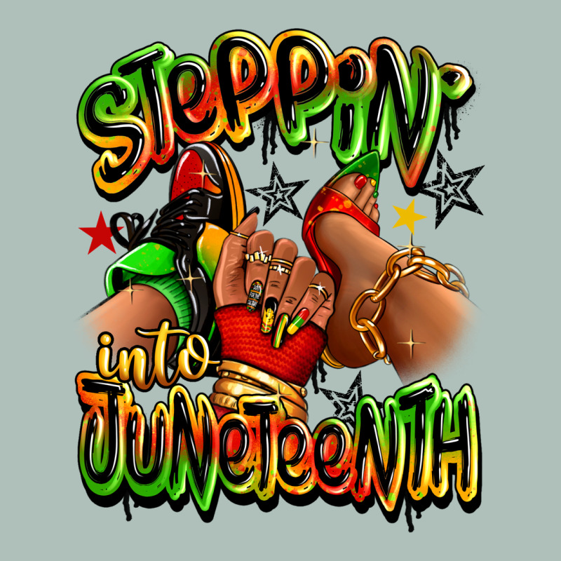 Steppin' Into Juneteenth Sneaker And Heel Afro Wom Heavyweight Hoodie by RanaPortraitStore | Teevron