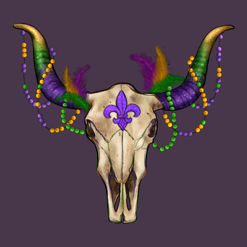 Mardi Gras Bull Skull Heavyweight Hoodie by RanaPortraitStore | Teevron