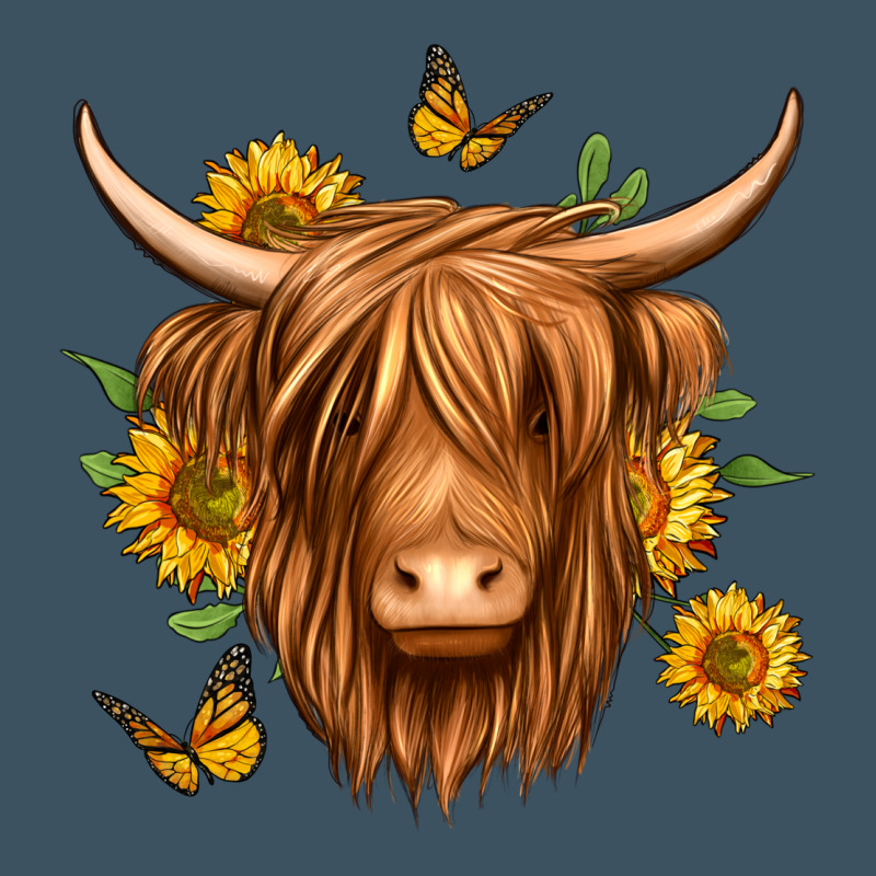Sunflowers Long Haired Cow Urban Hoodie by Jasminsmagicworld | Teevron