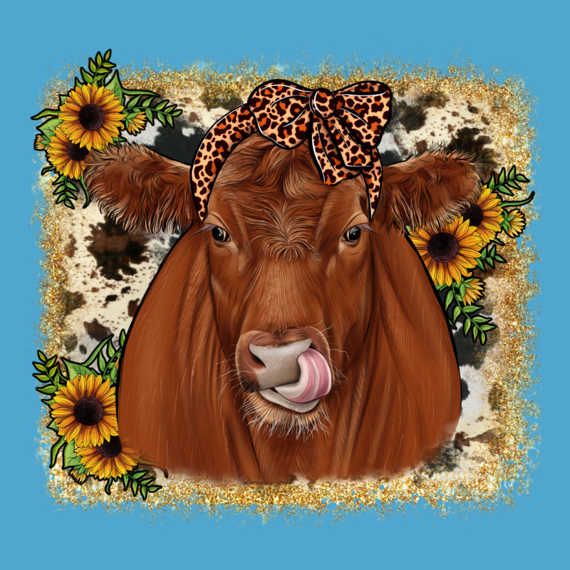 Red Angus Cowhide Sunflower Premium Hoodie by JahusDesignShop | Teevron
