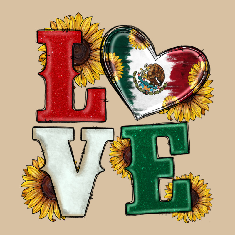 Mexican Flag With Sunflowers Love Heavyweight Hoodie by RanaPortraitStore | Teevron