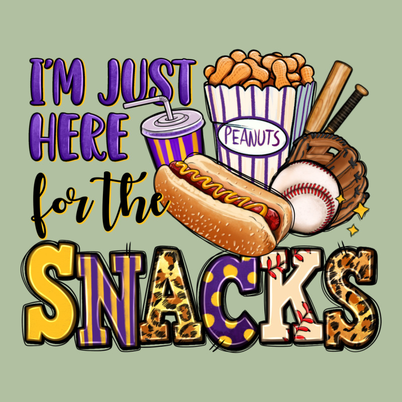 I'm Just Here For The Snacks Baseball Purple And G Urban Hoodie by Jasminsmagicworld | Teevron