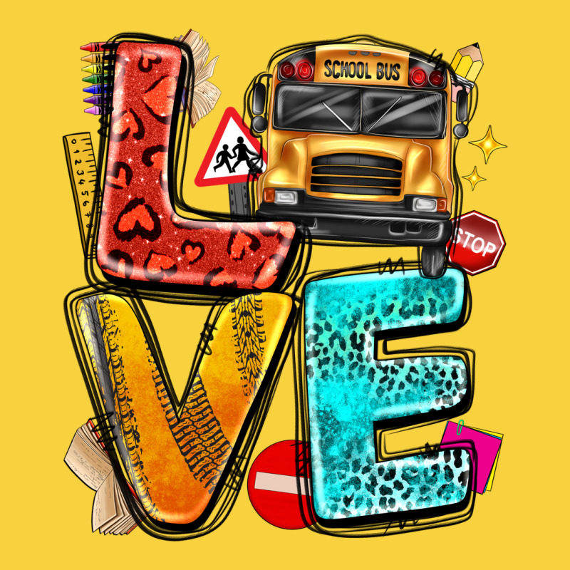 Love School Bus Premium Sweatshirt by texasbilliewilder | Teevron