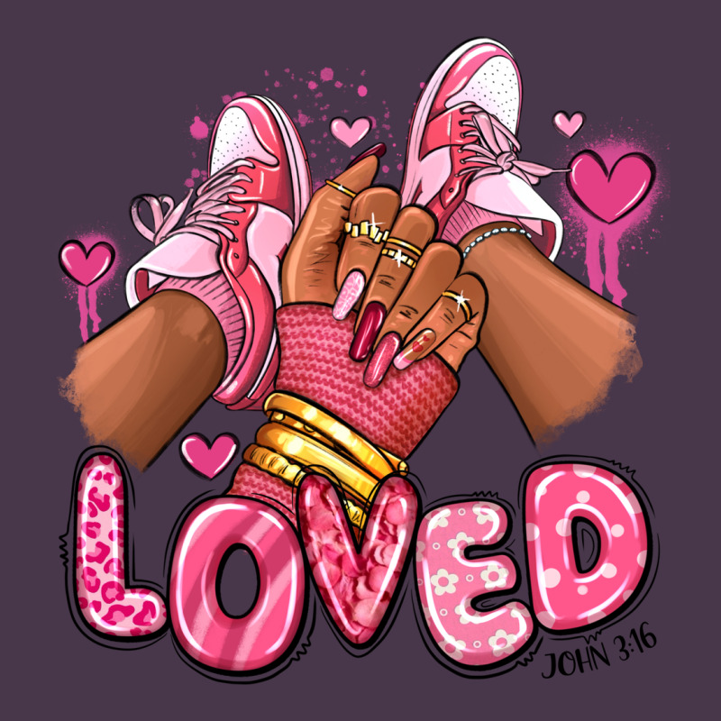 Loved Valentine's Day Afro Girl Sneakers Heavyweight Hoodie by RanaPortraitStore | Teevron
