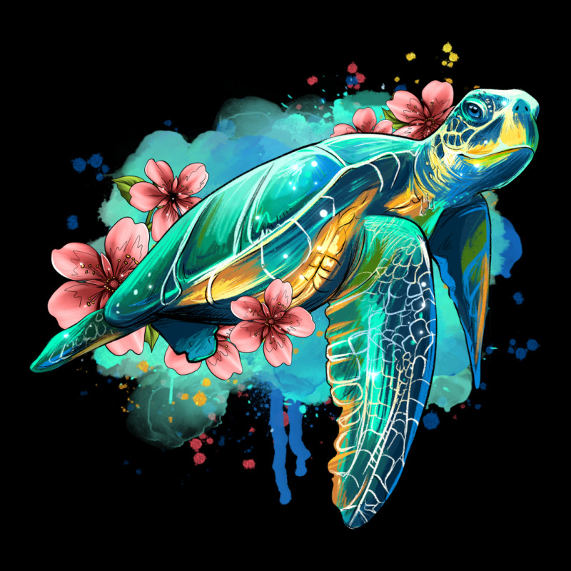 Floral Turtle Urban Hoodie by Jasminsmagicworld | Teevron