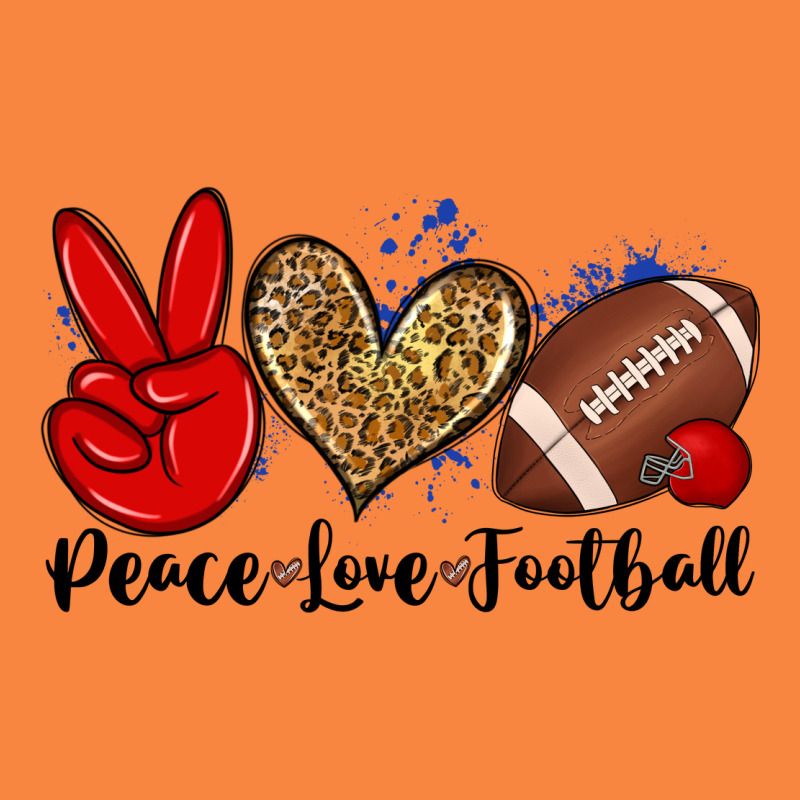 Peace Love Football Premium Sweatshirt by Zillion Design Studio | Teevron