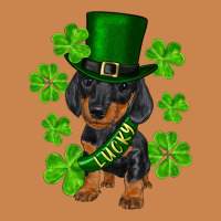 St. Patricks Day Lucky Dachshund Puppy Heavyweight Hoodie | Teevron
