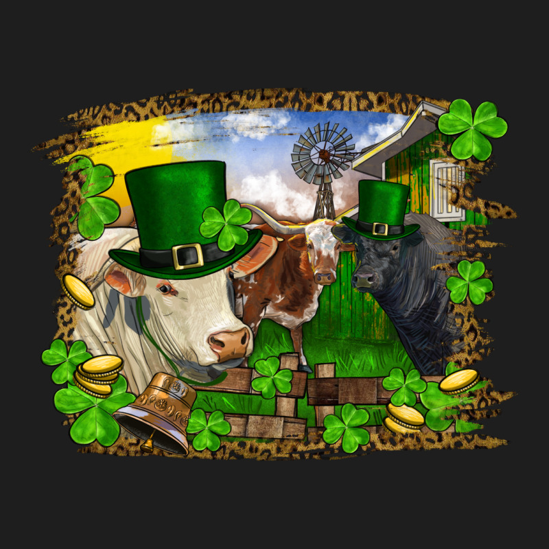 St Patricks Day Cows Heavyweight Hoodie by RanaPortraitStore | Teevron