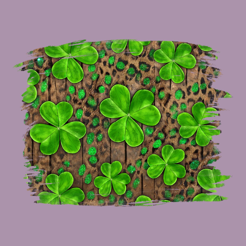 St Patricks Day Shamrock And Leopard Distressed Ba Heavyweight Hoodie by RanaPortraitStore | Teevron