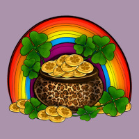 St Patricks Shamrock Gold Leopard Rainbow Heavyweight Hoodie | Teevron