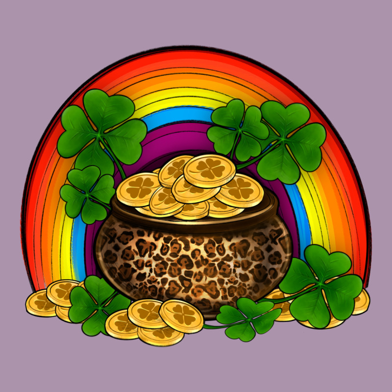 St Patricks Shamrock Gold Leopard Rainbow Heavyweight Hoodie by RanaPortraitStore | Teevron