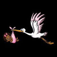 Stork With Black Baby Girl Ladies Tee | Teevron