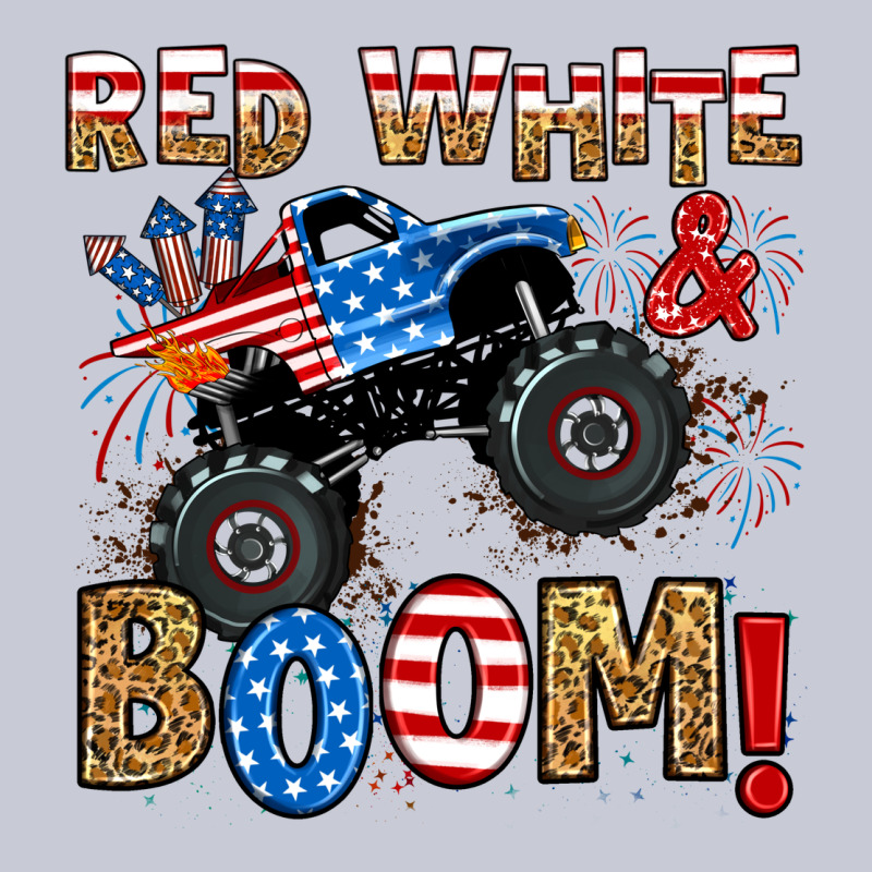 Red White Boom Monster Truck Heavyweight Hoodie by RanaPortraitStore | Teevron