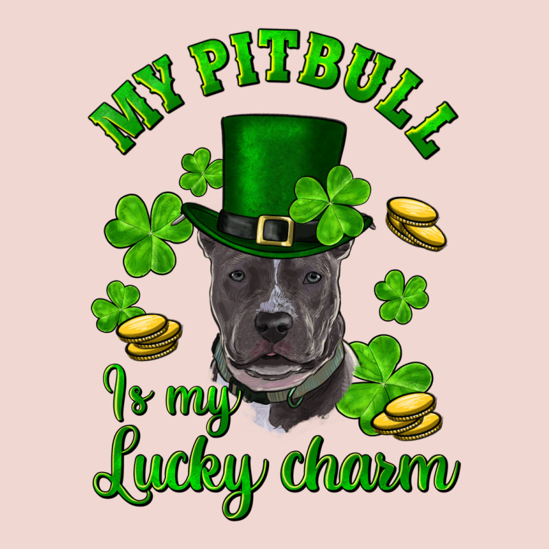 St Patricks Day My Pitbuli My Lucky Charm With Hat Premium Sweatshirt by RanaPortraitStore | Teevron