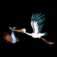 Stork With Black Baby Boy Ladies Tee | Teevron