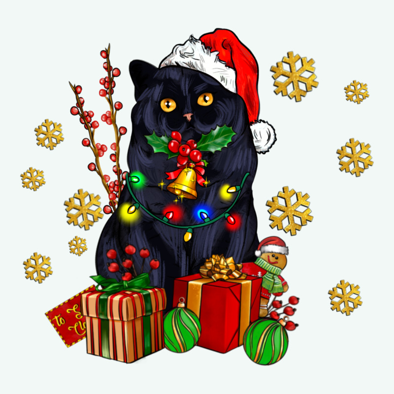 Black Cat Meowy Christmas Premium Hoodie by AdoDesignShop | Teevron
