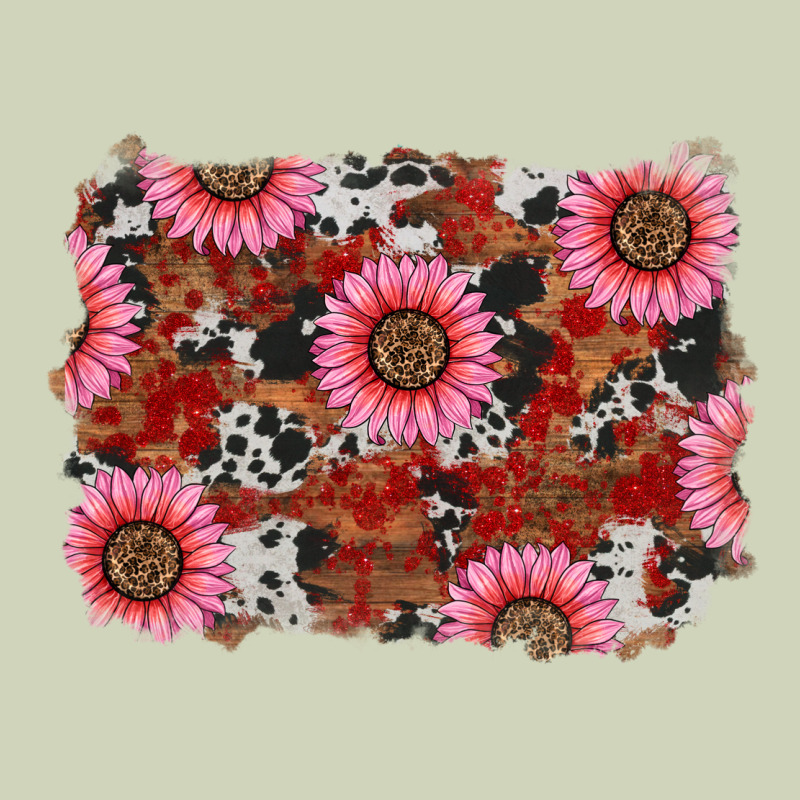 Valentines Day Sunflowers Leopard Cowhide Backgrou Heavyweight Hoodie by RanaPortraitStore | Teevron