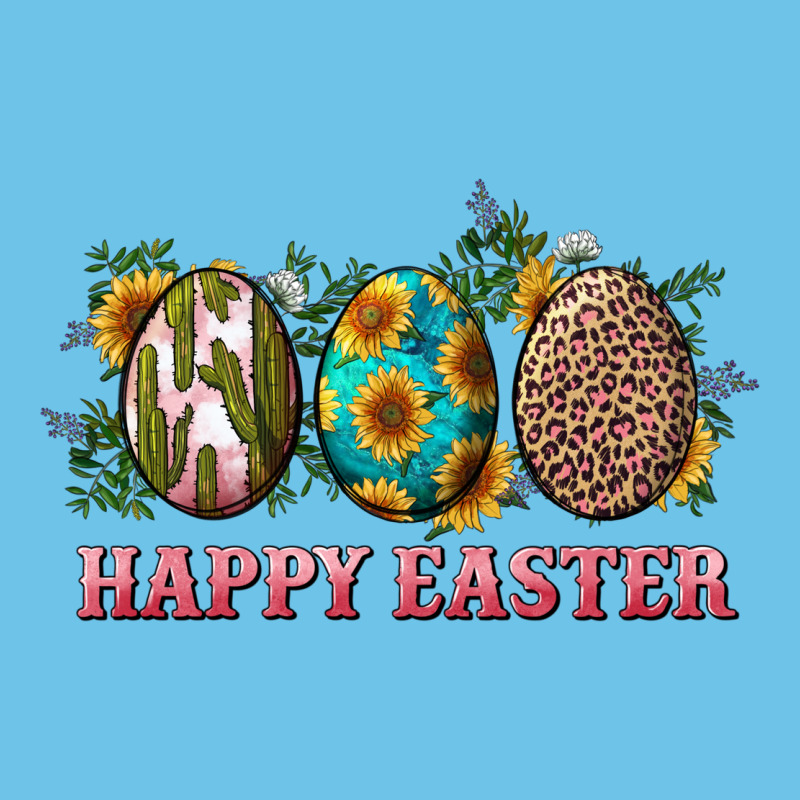 Happy Easter Eggs With Sunflower Leopard And Cactus Premium Sweatshirt by RanaPortraitStore | Teevron
