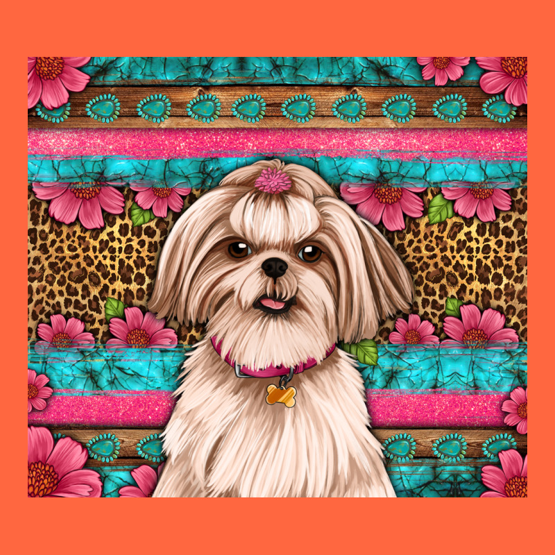 Shih Tzu Floral Tumbler Premium Hoodie by JahusDesignShop | Teevron