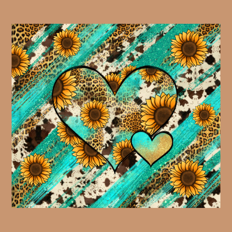 Leopard Sunflower Hearts Heavyweight Hoodie by RanaPortraitStore | Teevron