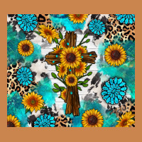 Sunflower Cross Cowhide Gemstones Heavyweight Hoodie | Teevron