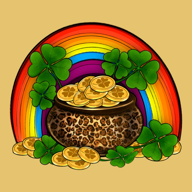 St Patricks Shamrock Gold Leopard Rainbow Premium Sweatshirt by RanaPortraitStore | Teevron