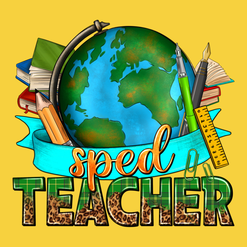Sped Teacher With Earth Globe Premium Sweatshirt by texasbilliewilder | Teevron