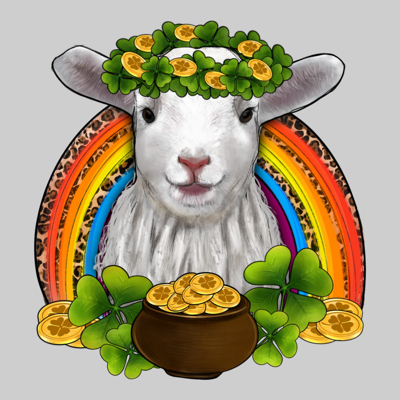 St Patricks Day Baby Sheep Shamrocks Gold Rainbow Premium Sweatshirt by RanaPortraitStore | Teevron
