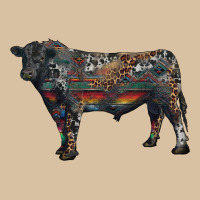 Black Angus Bull With Western Patterns Heavyweight Hoodie | Teevron