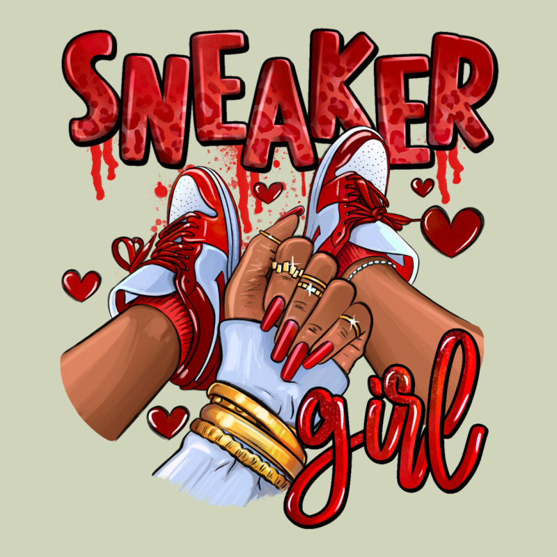 Red Sneaker Girl Afro Woman Heavyweight Hoodie by RanaPortraitStore | Teevron