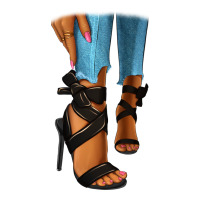 black heels black fashion girl | Teevron